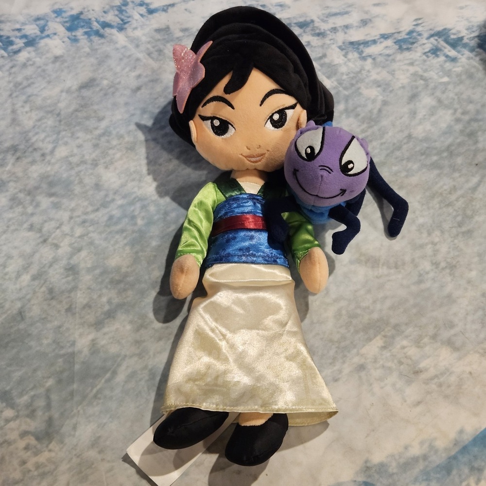 Disney‎ Mulan Plush Doll & Cri-Kee Plush Bundle Princess Mulan Movie